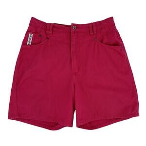 VTG Gloria Vanderbilt Denim Shorts Size 12‎ Hot Pink High Rise Mom 90's Y2K EUC